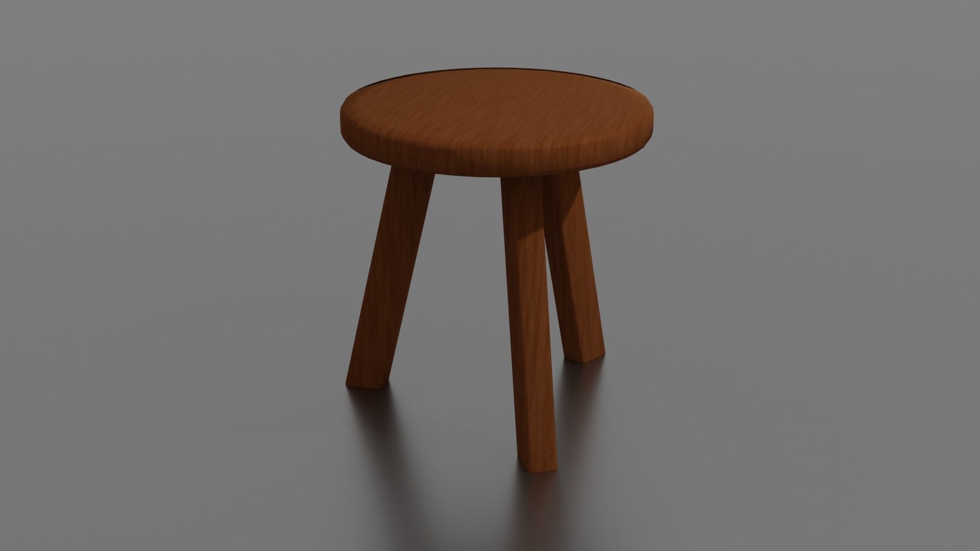 Round chair Low-poly 3D model_4