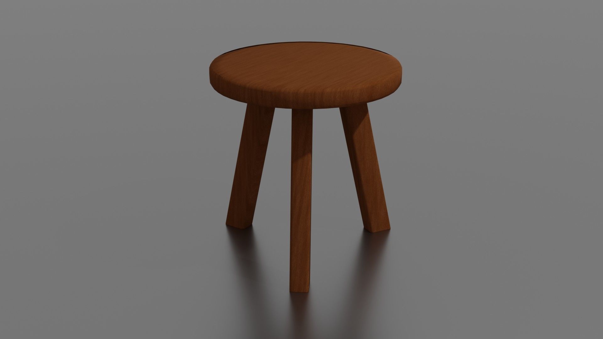 Round chair Low-poly 3D model_2