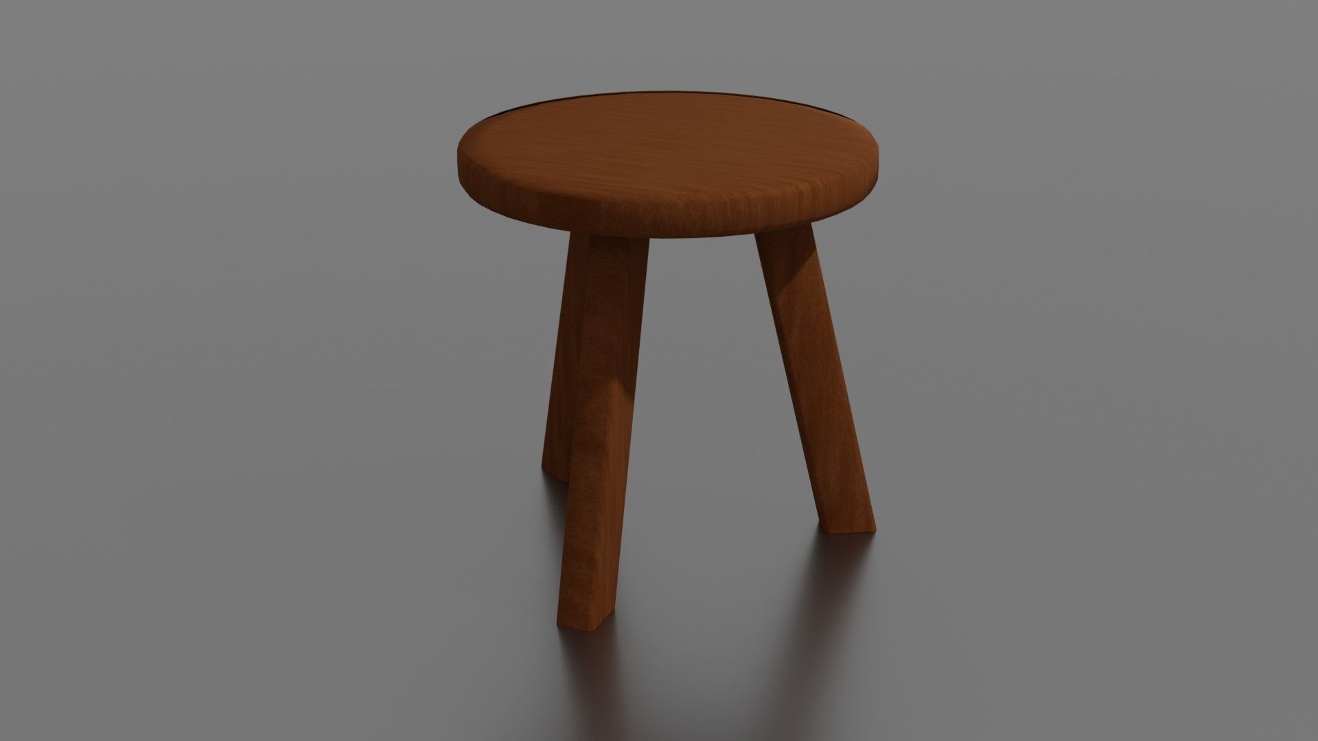Round chair Low-poly 3D model_8