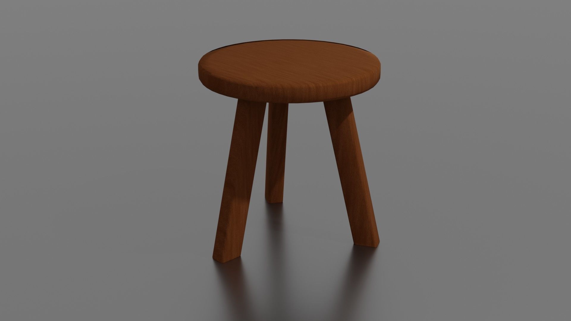 Round chair Low-poly 3D model_7