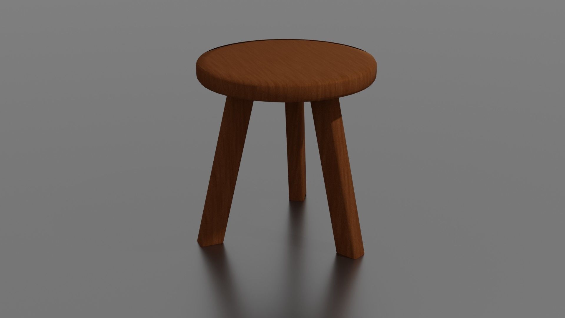 Round chair Low-poly 3D model_6