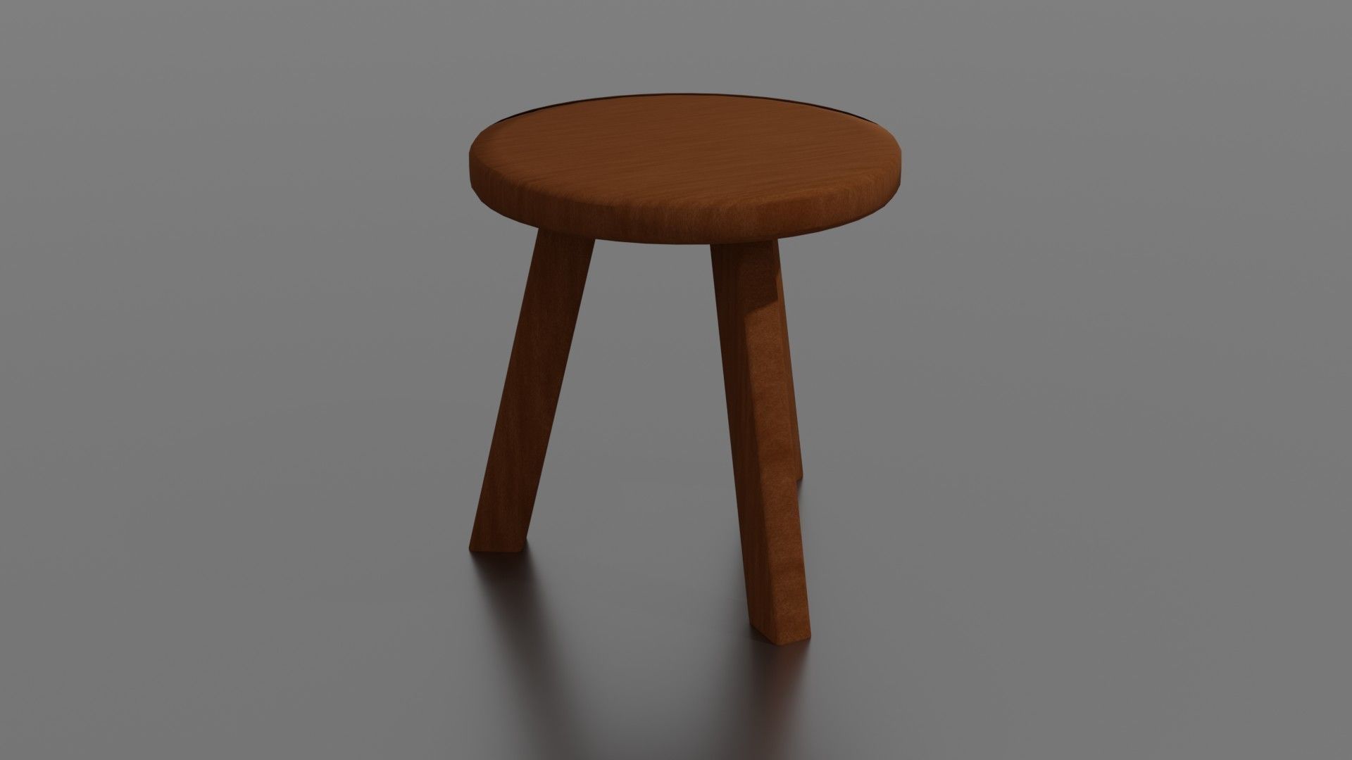 Round chair Low-poly 3D model_10