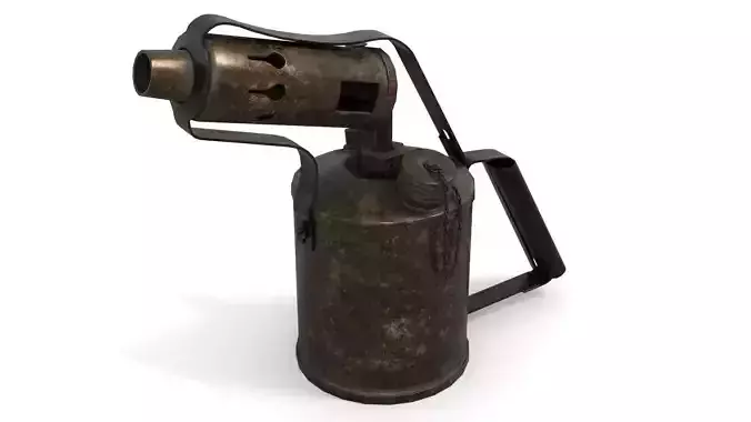 Blowtorch 2 old gas can Low-poly 3D model