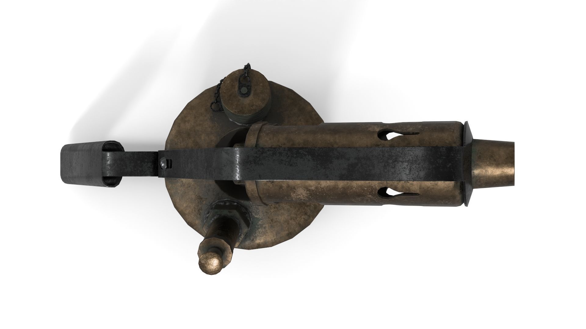 Blowtorch 2 old gas can Low-poly 3D model_4