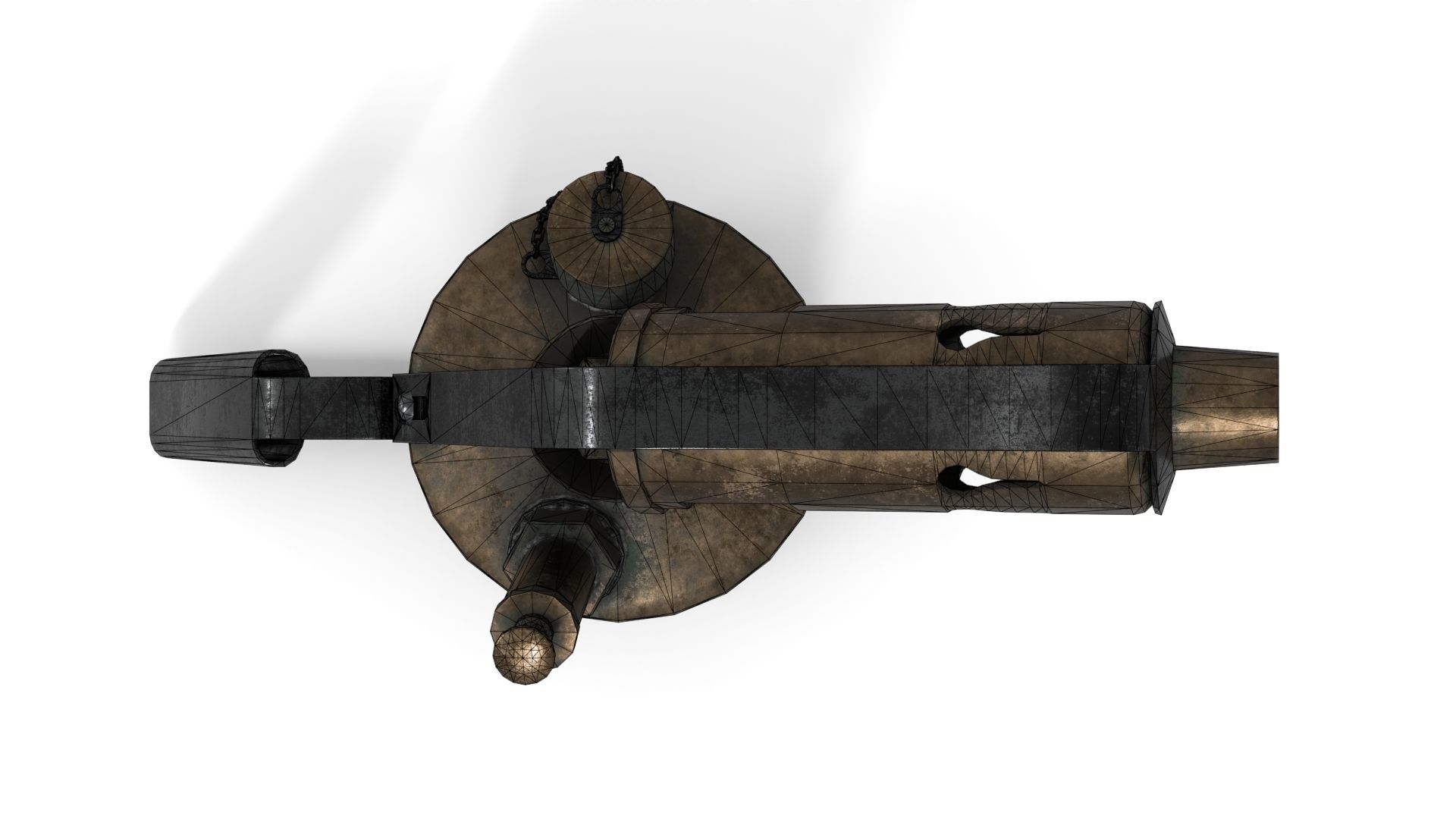 Blowtorch 2 old gas can Low-poly 3D model_14