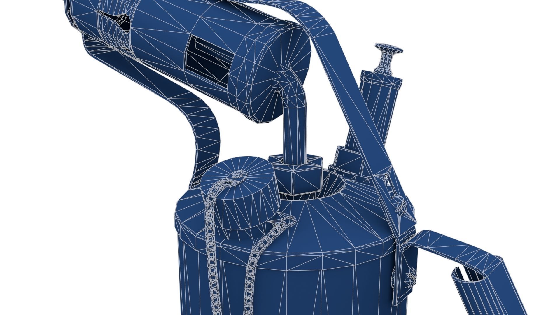 Blowtorch 2 old gas can Low-poly 3D model_28