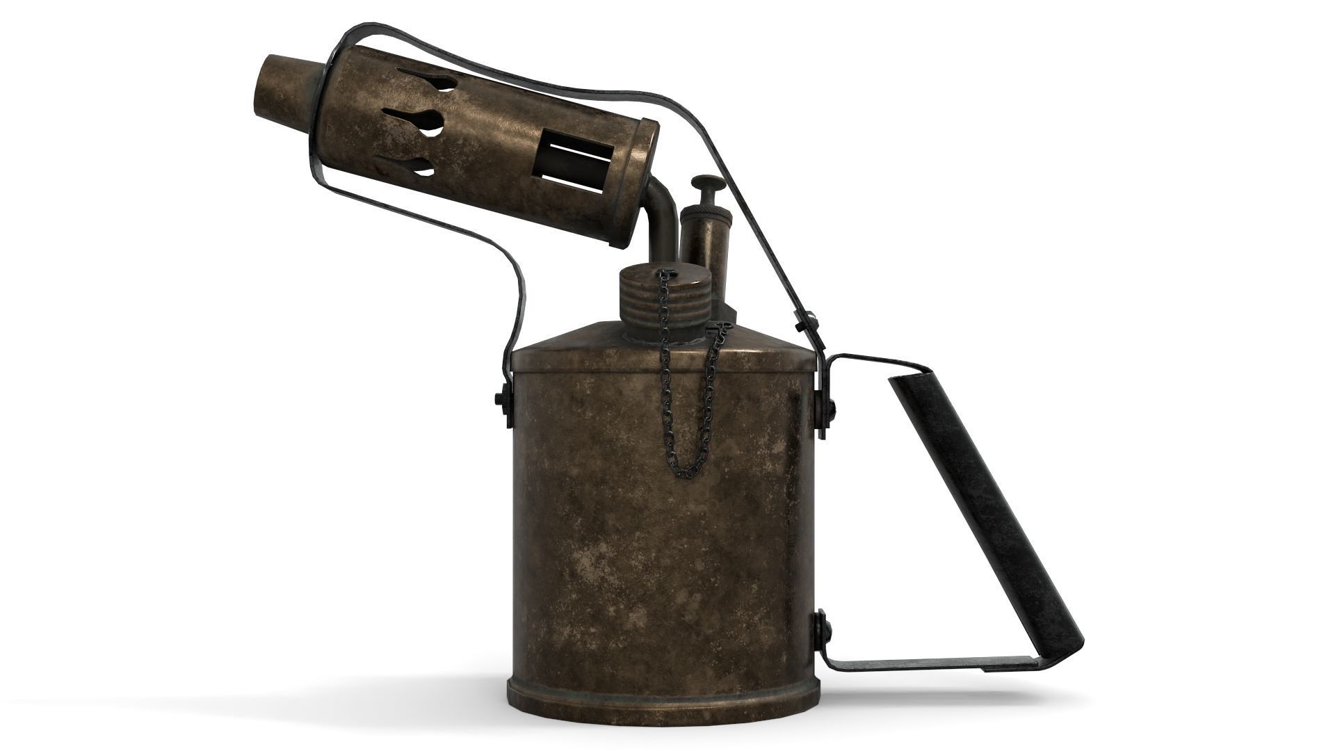 Blowtorch 2 old gas can Low-poly 3D model_6