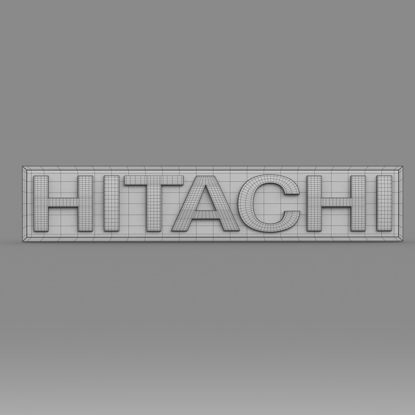 hitachi logo 3D model_11