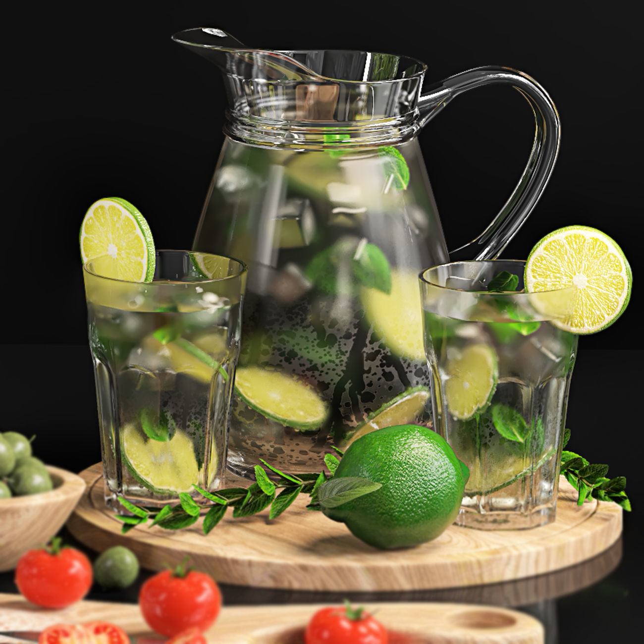 Decorative Set 21 for kitchen 3D model_3