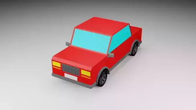 Low-poly passenger car 1