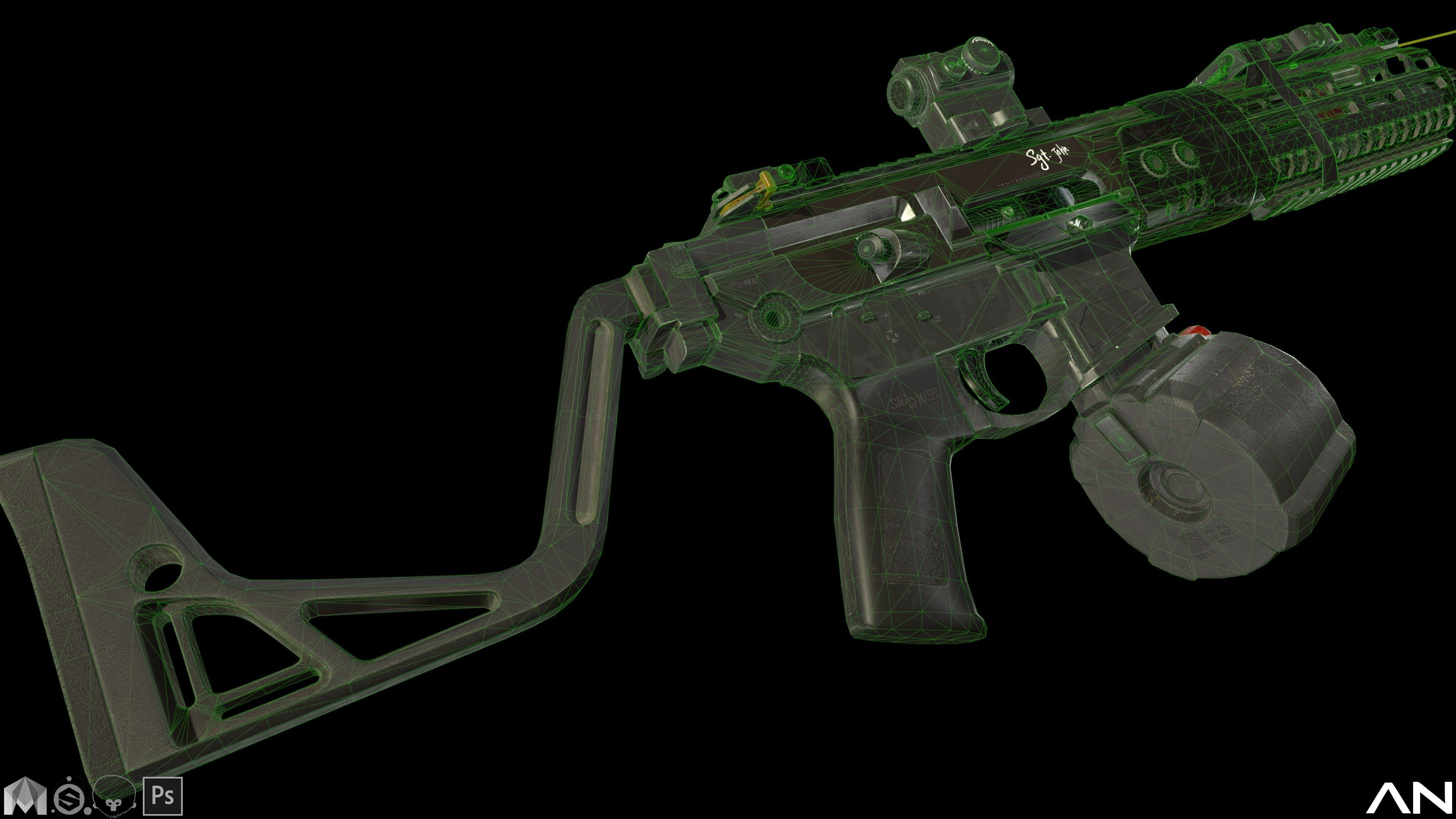 SIG MCX gen6 Low-poly 3D model_10
