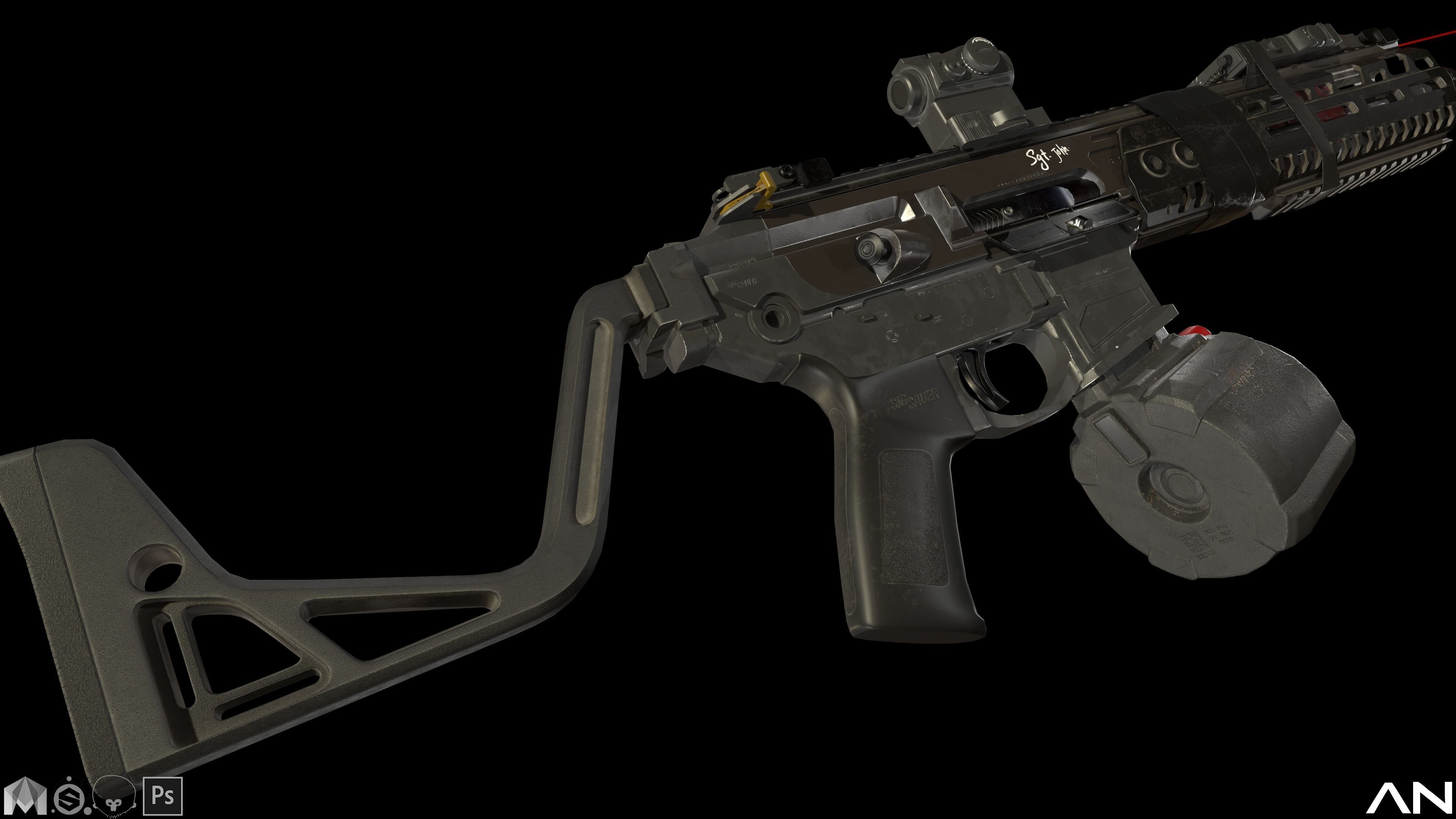 SIG MCX gen6 Low-poly 3D model_11
