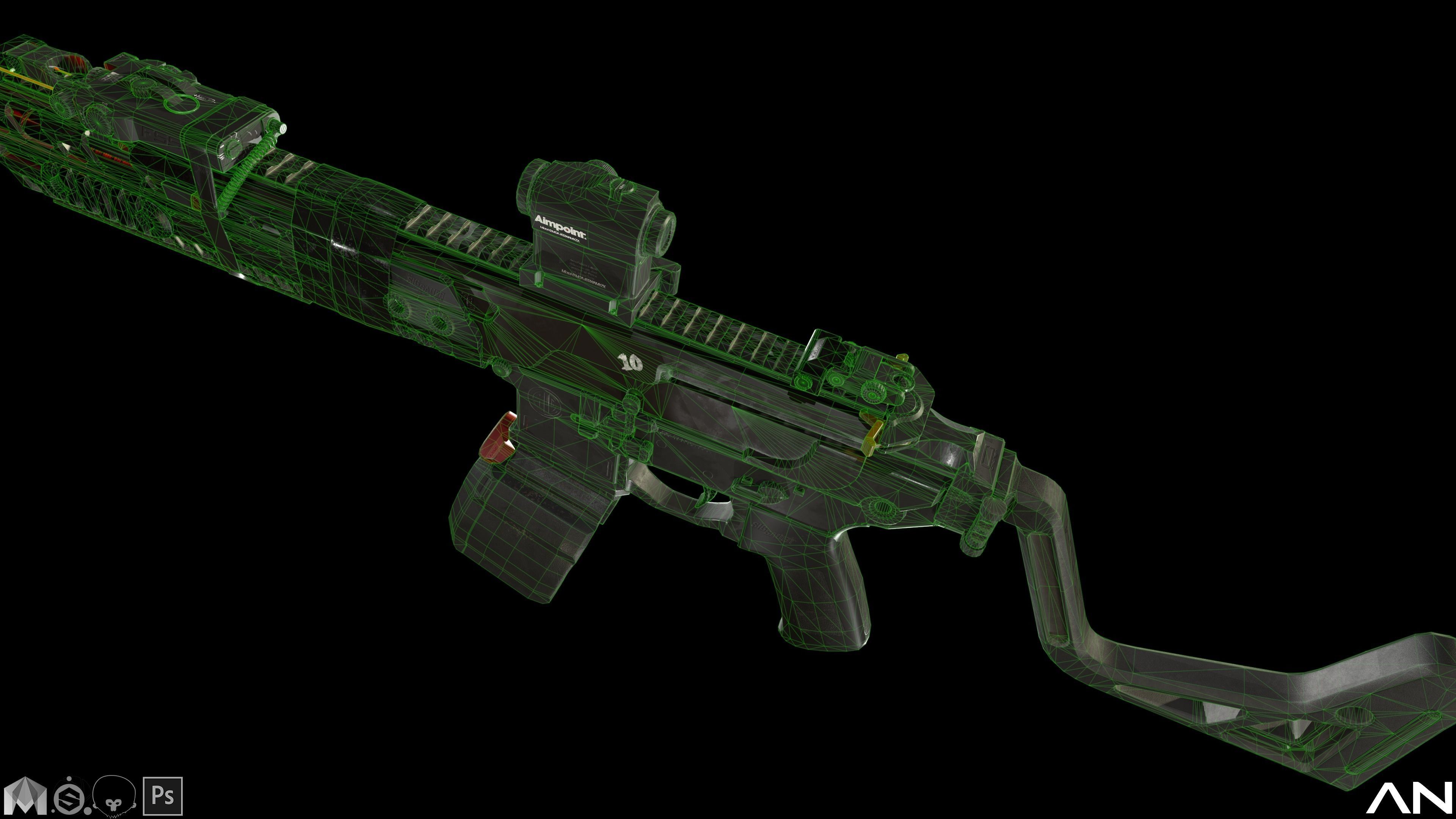 SIG MCX gen6 Low-poly 3D model_8