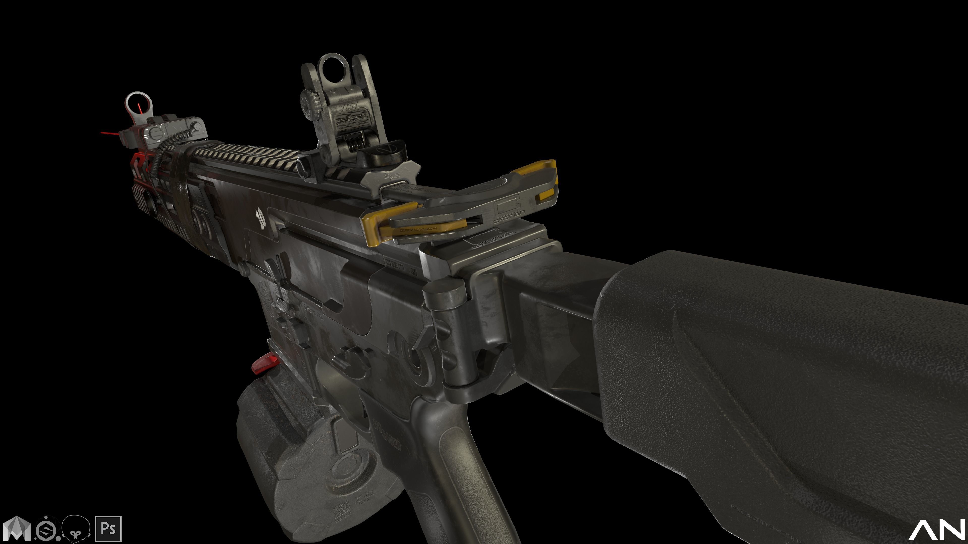 SIG MCX gen6 Low-poly 3D model_7