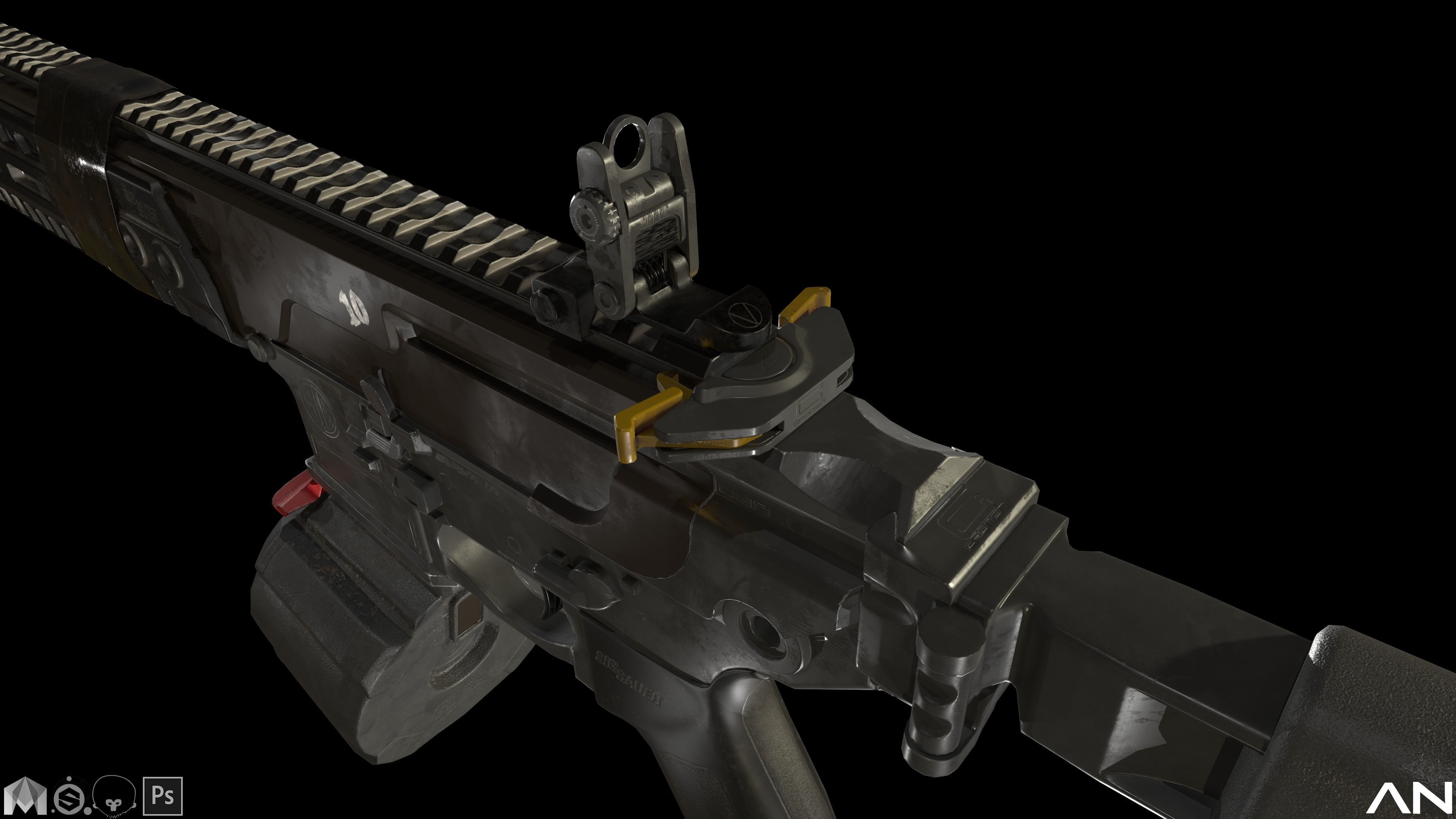 SIG MCX gen6 Low-poly 3D model_5