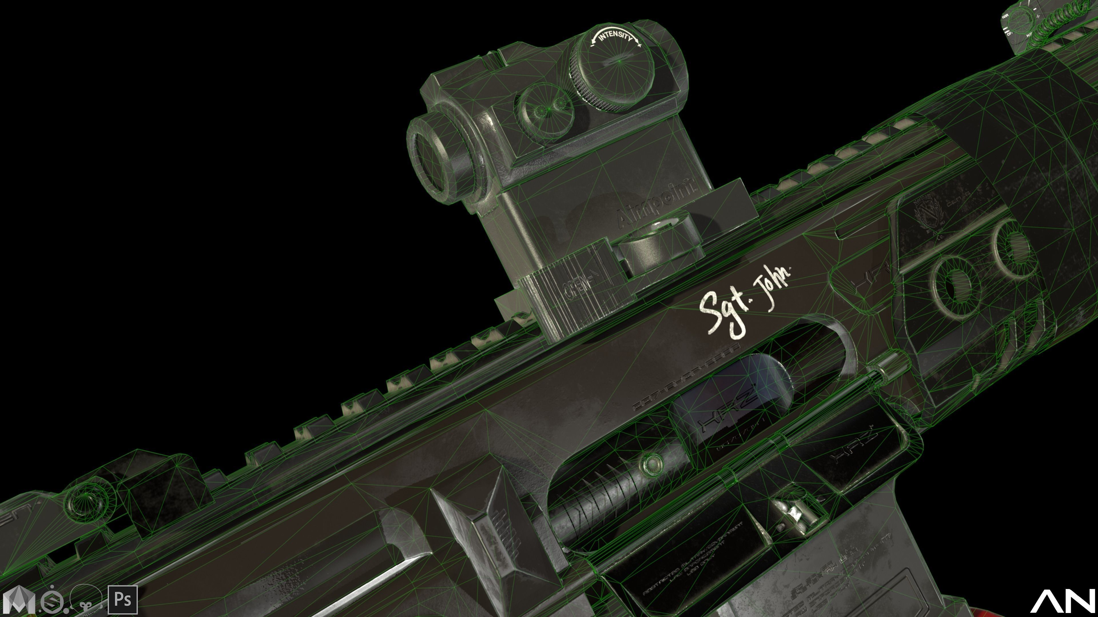 SIG MCX gen6 Low-poly 3D model_12
