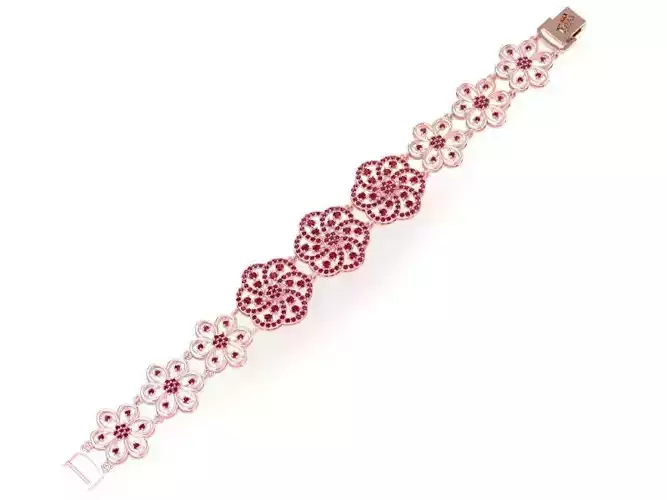 Flower Diamond Bracelet Jewelry  1350