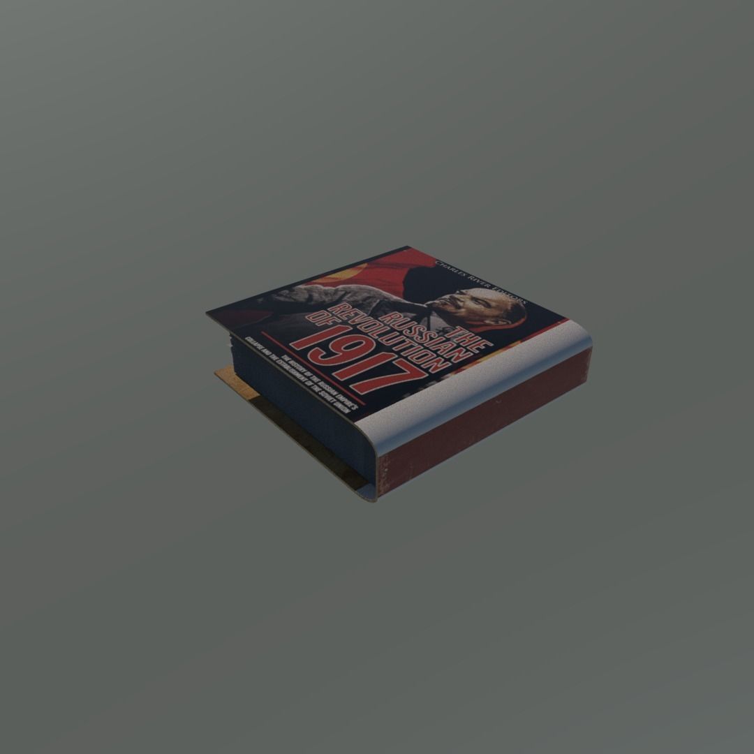 Soviet book  Low-poly 3D model_1