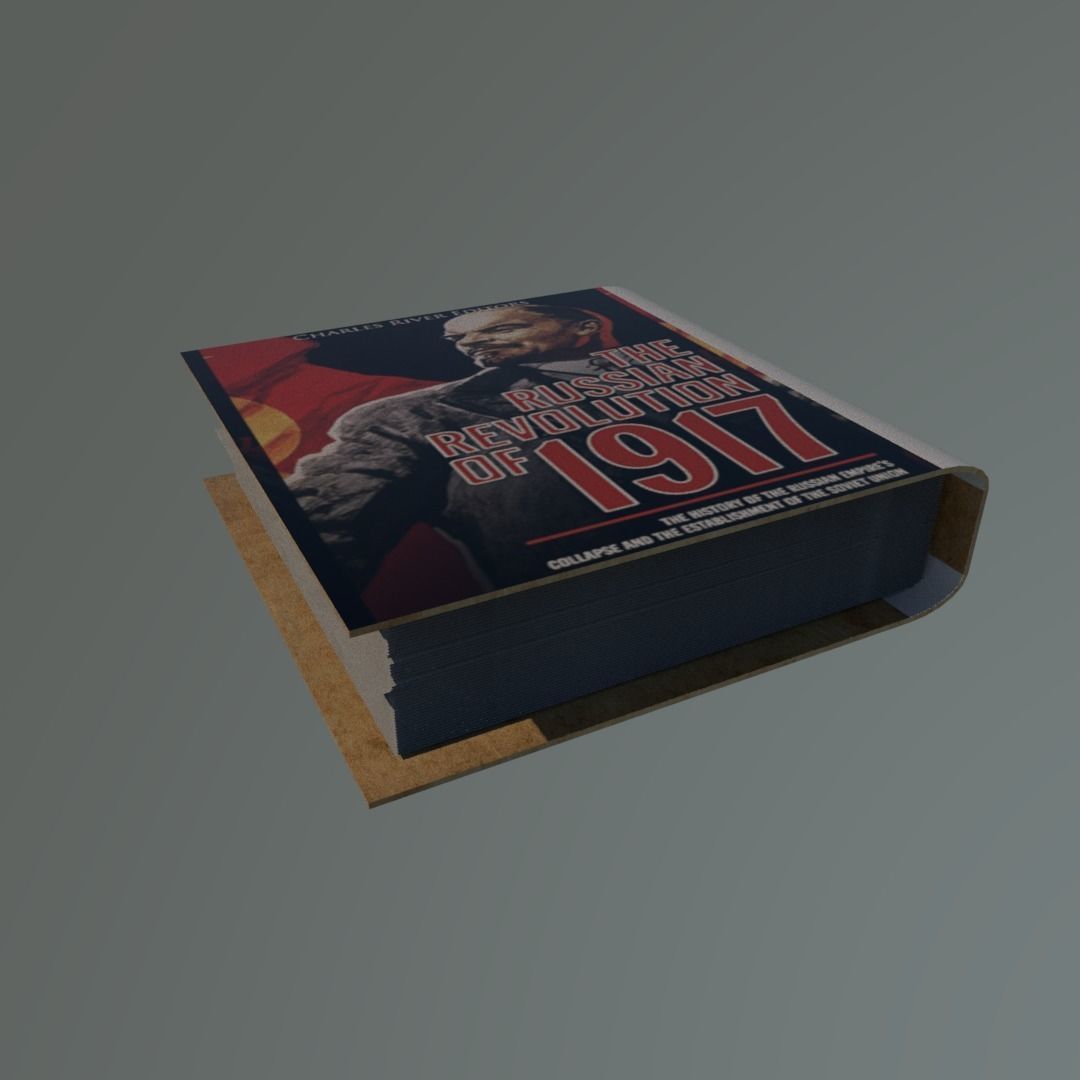 Soviet book  Low-poly 3D model_3
