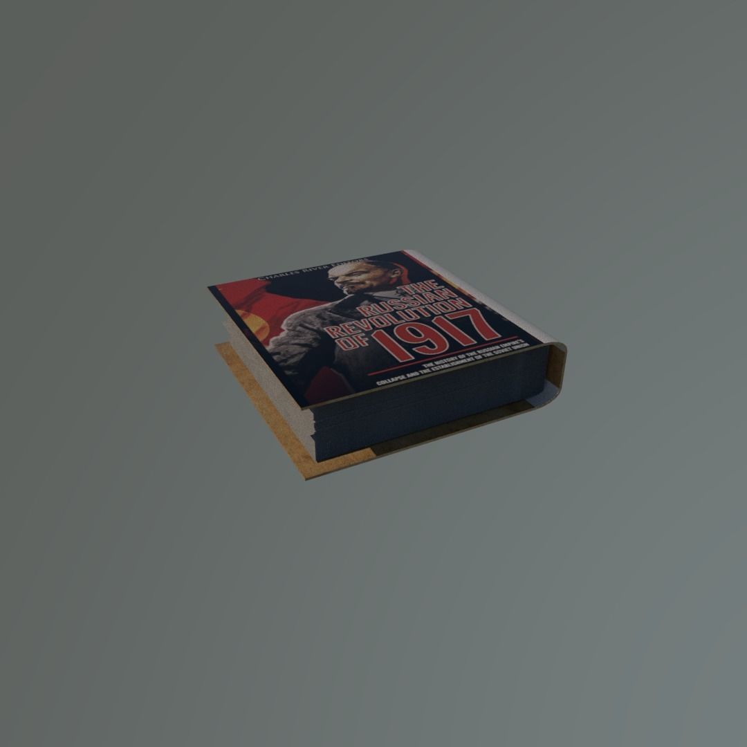Soviet book  Low-poly 3D model_2