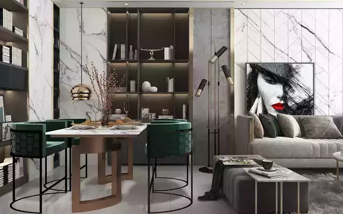 Living Space of Green Interior