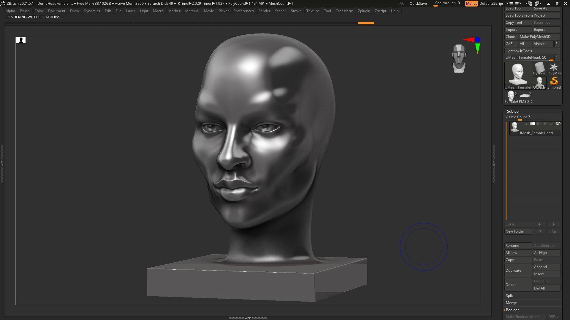 human woman head modern sculpture 3d print model 96 3D print model_13