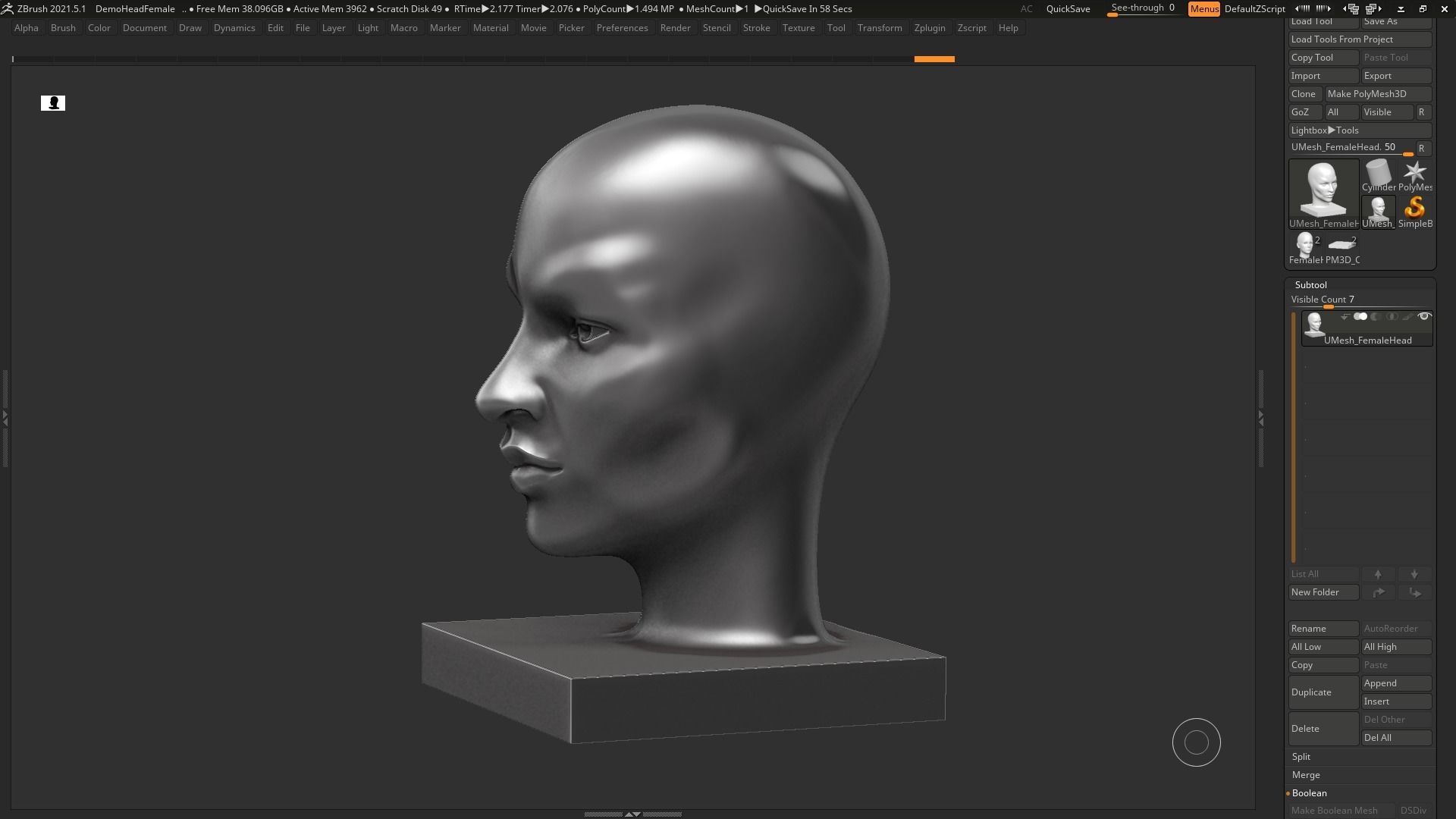 human woman head modern sculpture 3d print model 96 3D print model_12