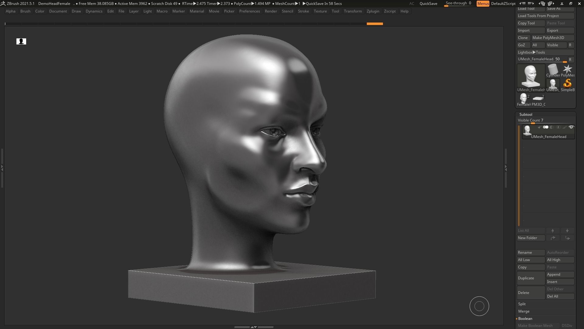 human woman head modern sculpture 3d print model 96 3D print model_7