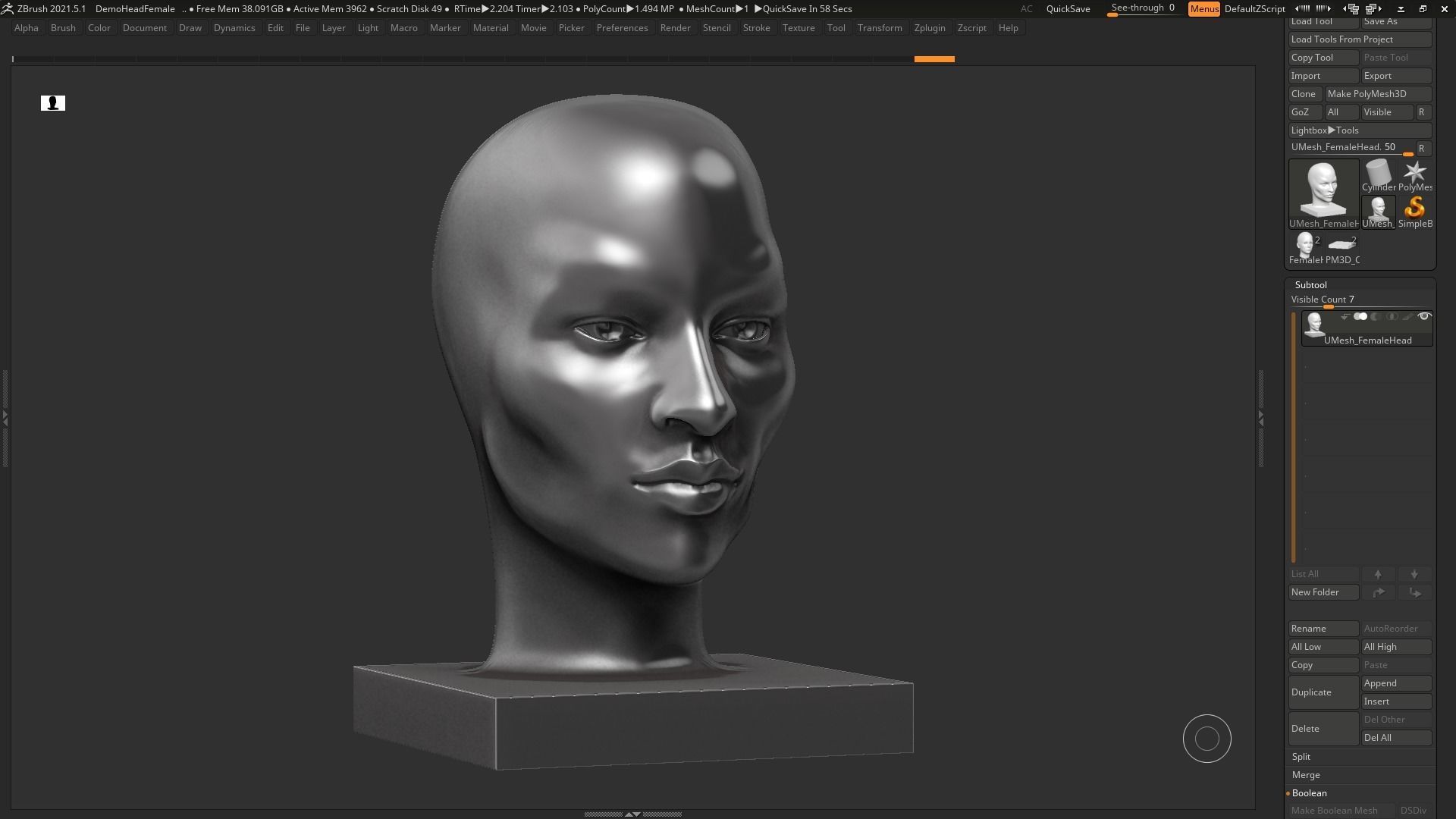 human woman head modern sculpture 3d print model 96 3D print model_6