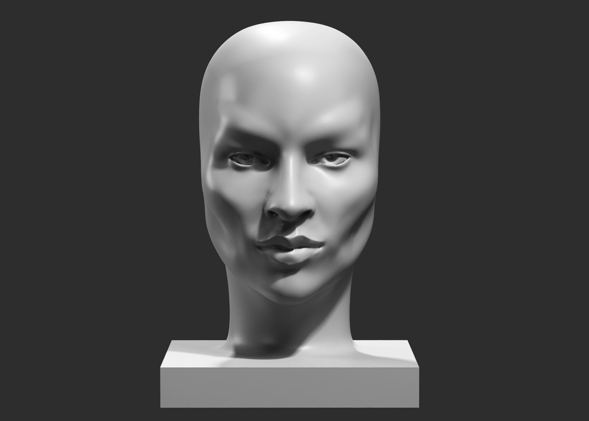 human woman head modern sculpture 3d print model 96 3D print model_1