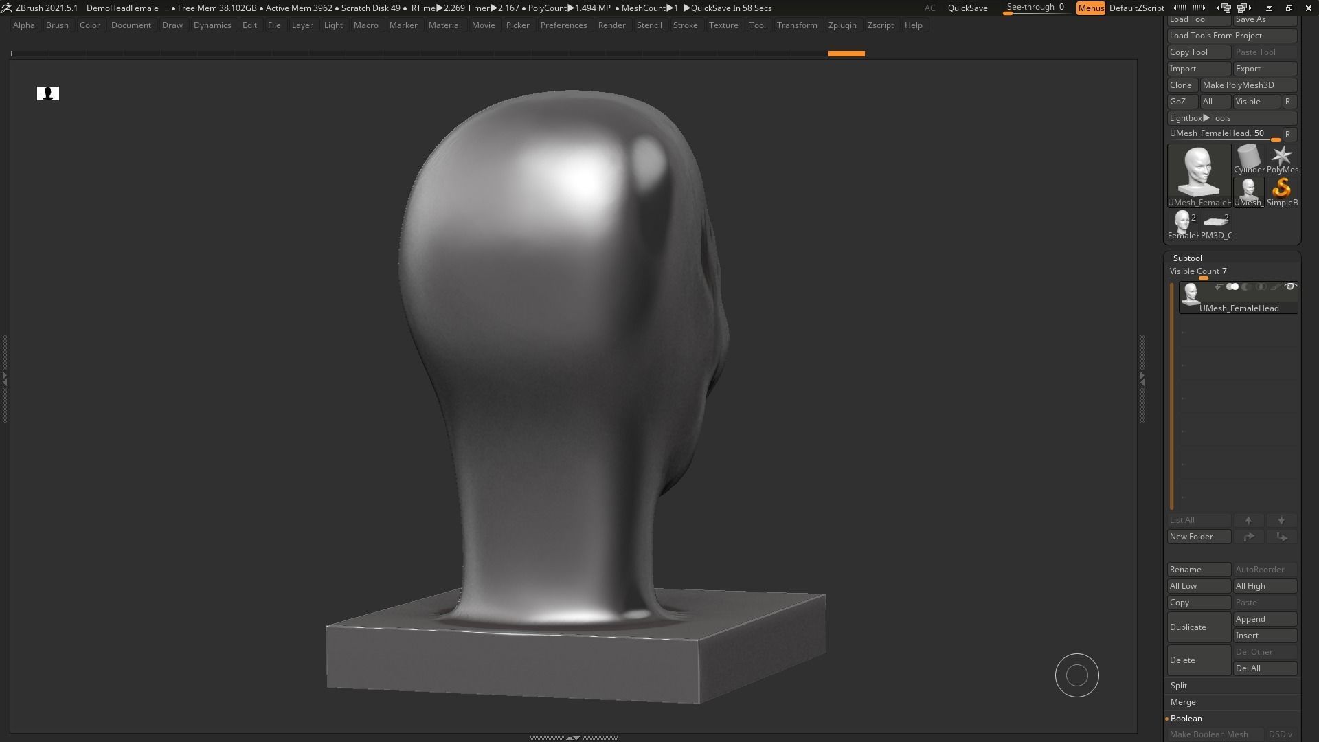 human woman head modern sculpture 3d print model 96 3D print model_11