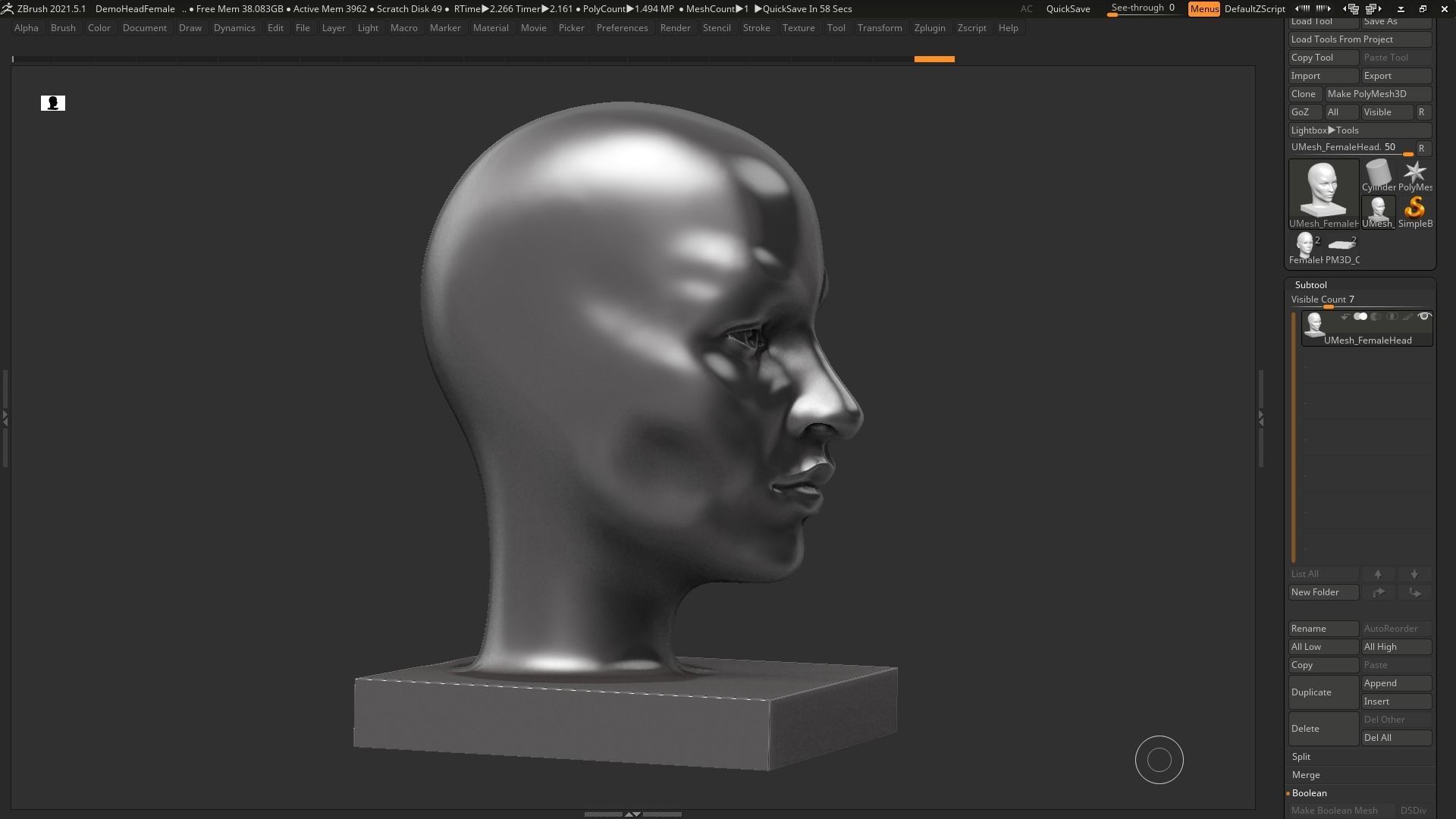 human woman head modern sculpture 3d print model 96 3D print model_8