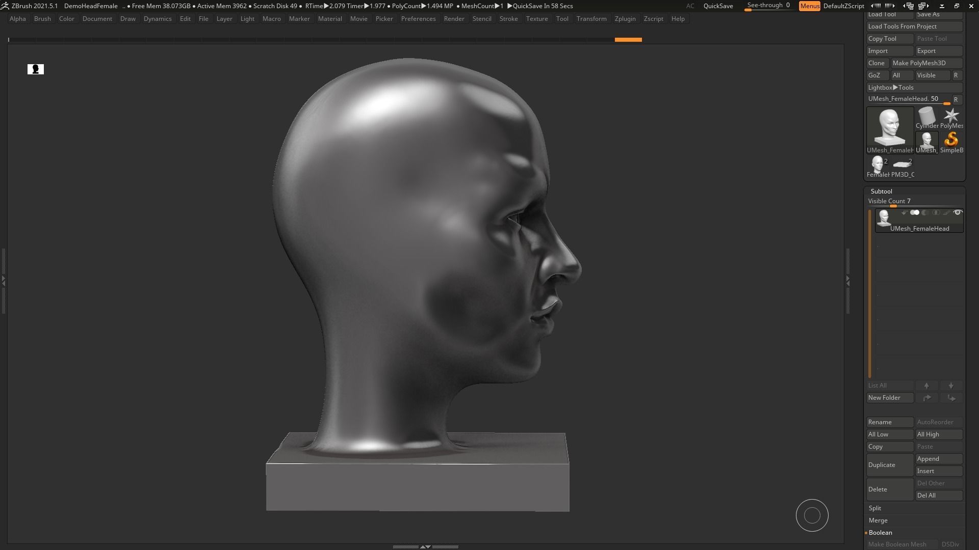 human woman head modern sculpture 3d print model 96 3D print model_9