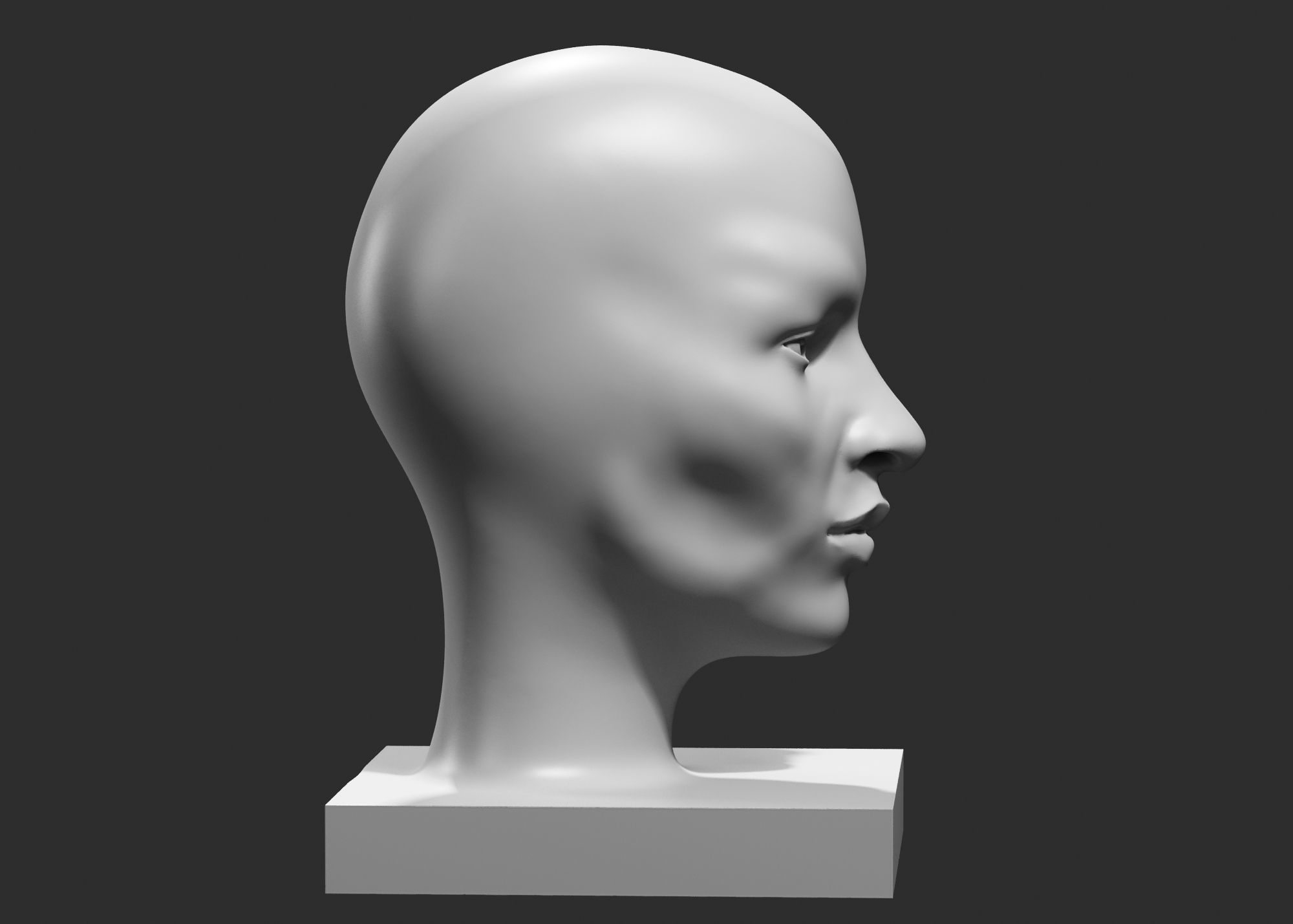 human woman head modern sculpture 3d print model 96 3D print model_2