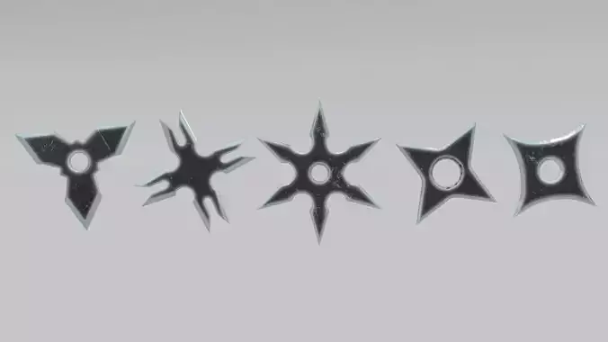 Black Ninja shuriken pack