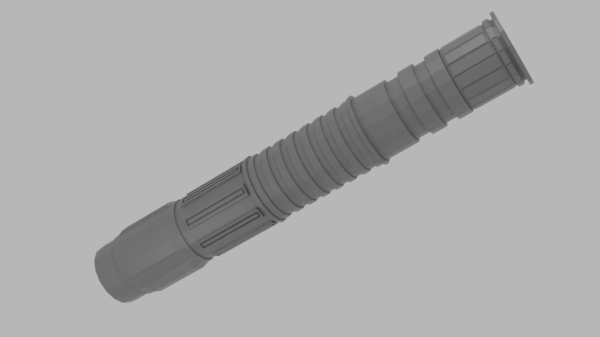 High poly and low poly light sword Low-poly 3D model_0