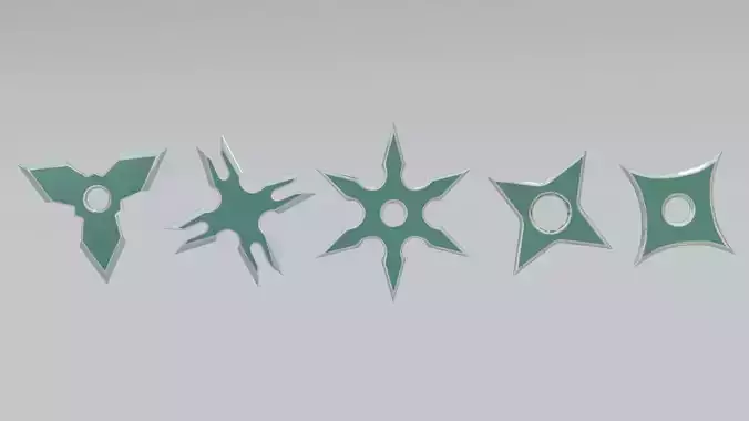 Green Ninja shuriken pack
