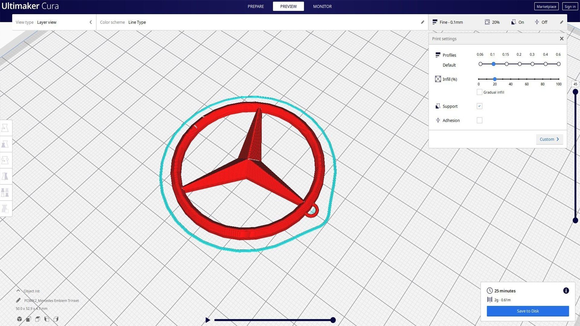 Mercedes-Benz Logo  3D print model_6