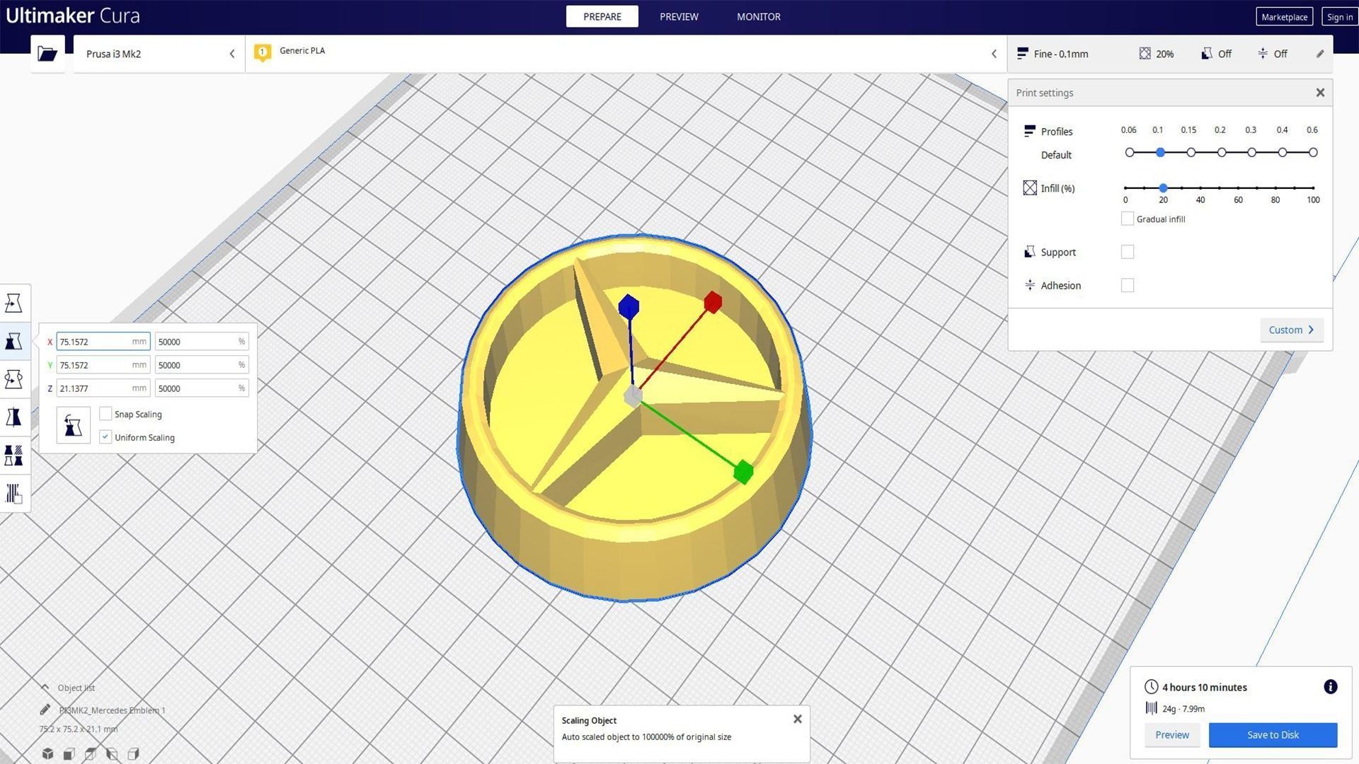 Mercedes-Benz Logo  3D print model_7