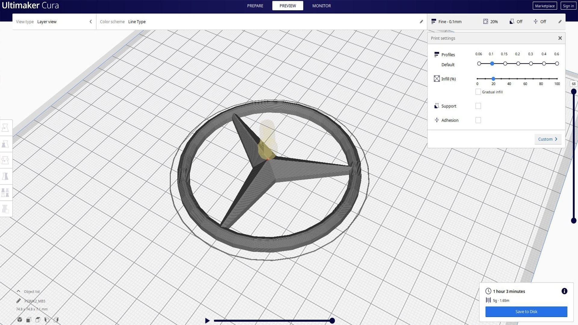 Mercedes-Benz Logo  3D print model_5