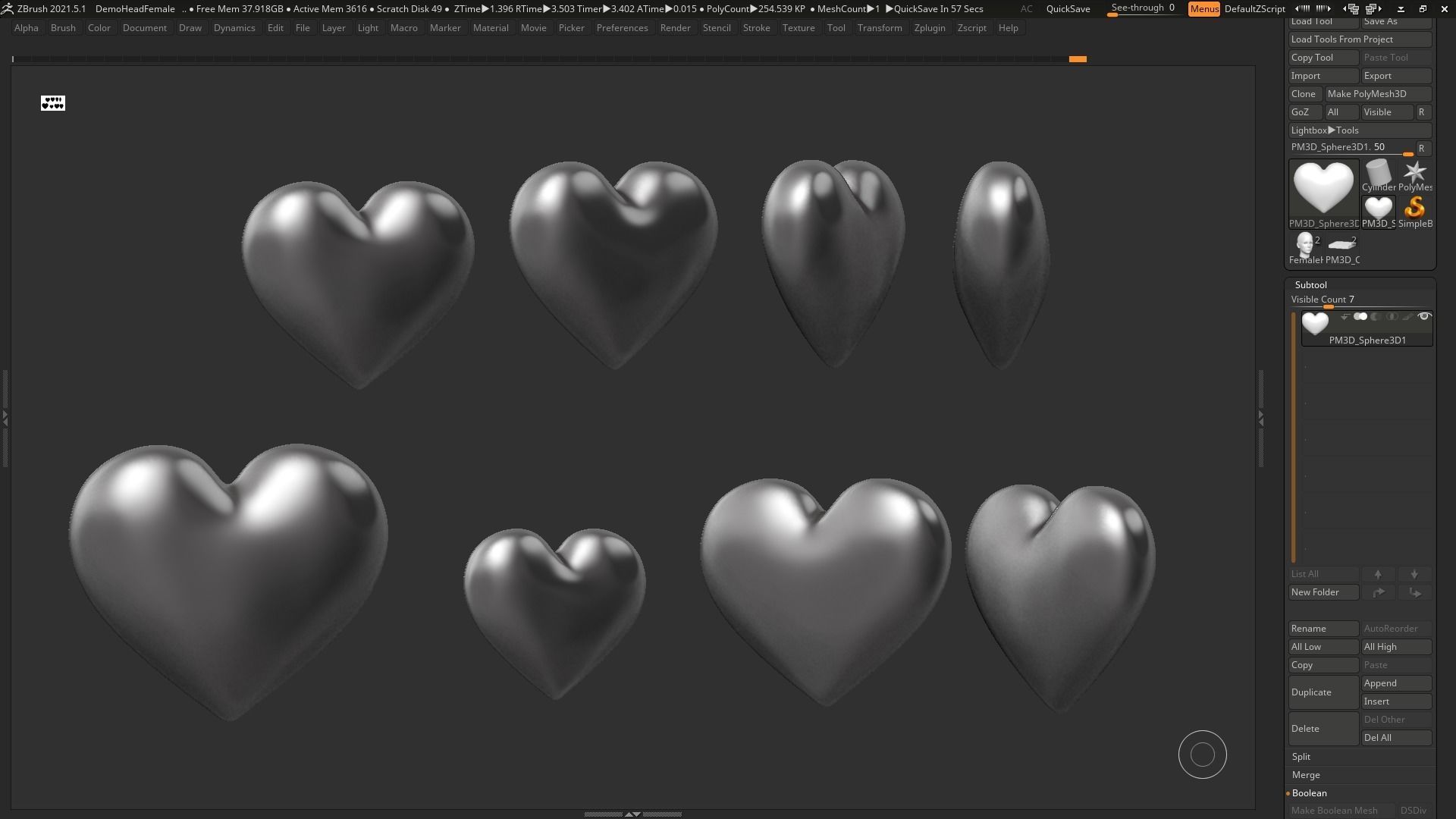 Heart Shape 3D print model 3D print model_2