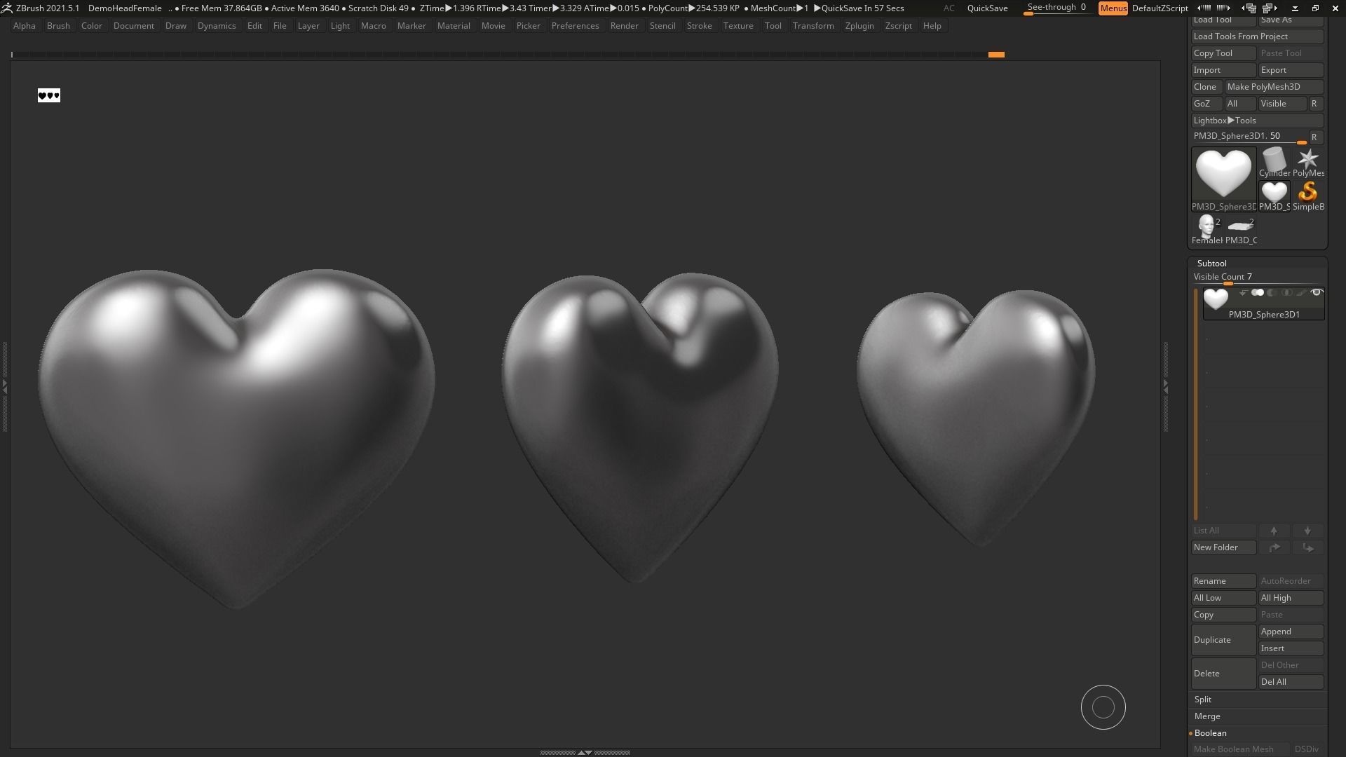 Heart Shape 3D print model 3D print model_7