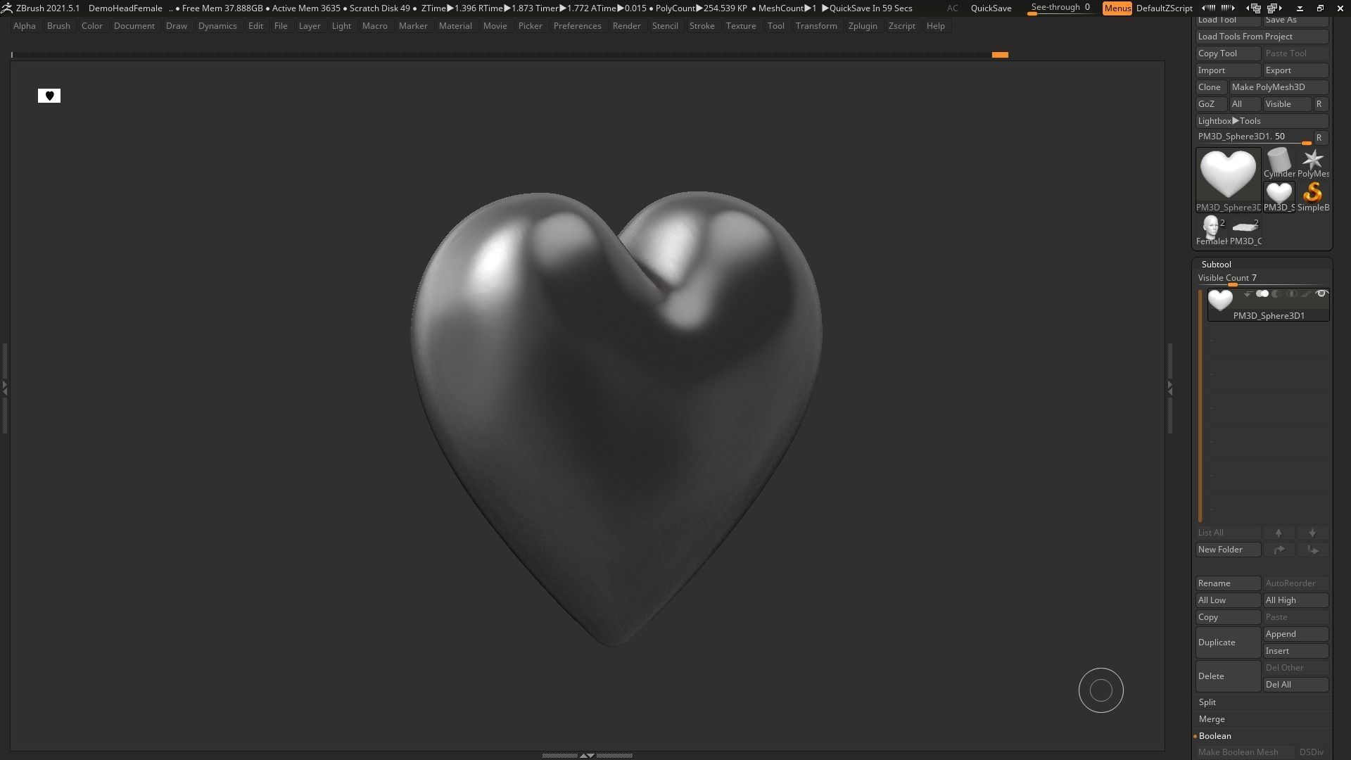Heart Shape 3D print model 3D print model_4