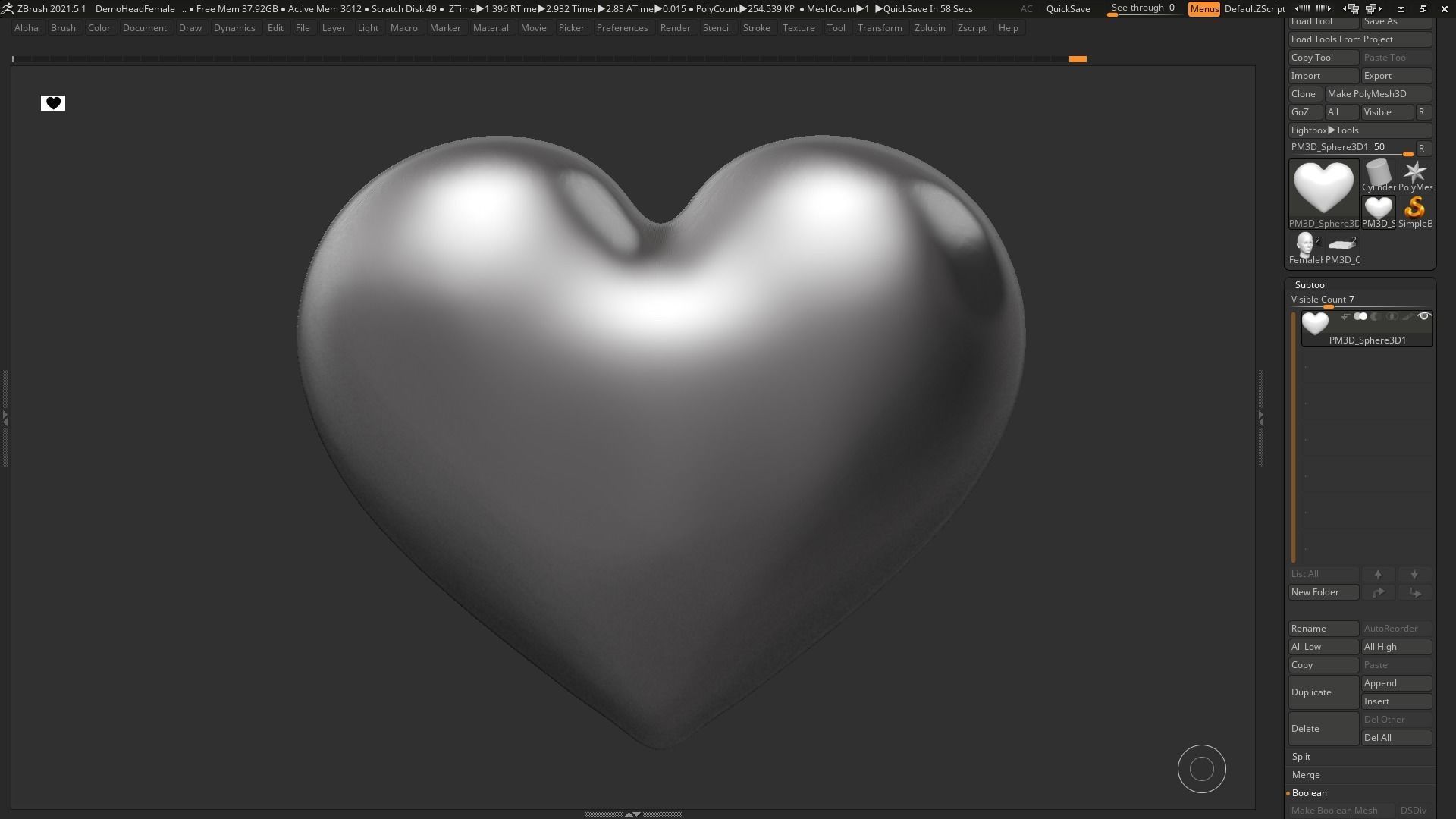 Heart Shape 3D print model 3D print model_1