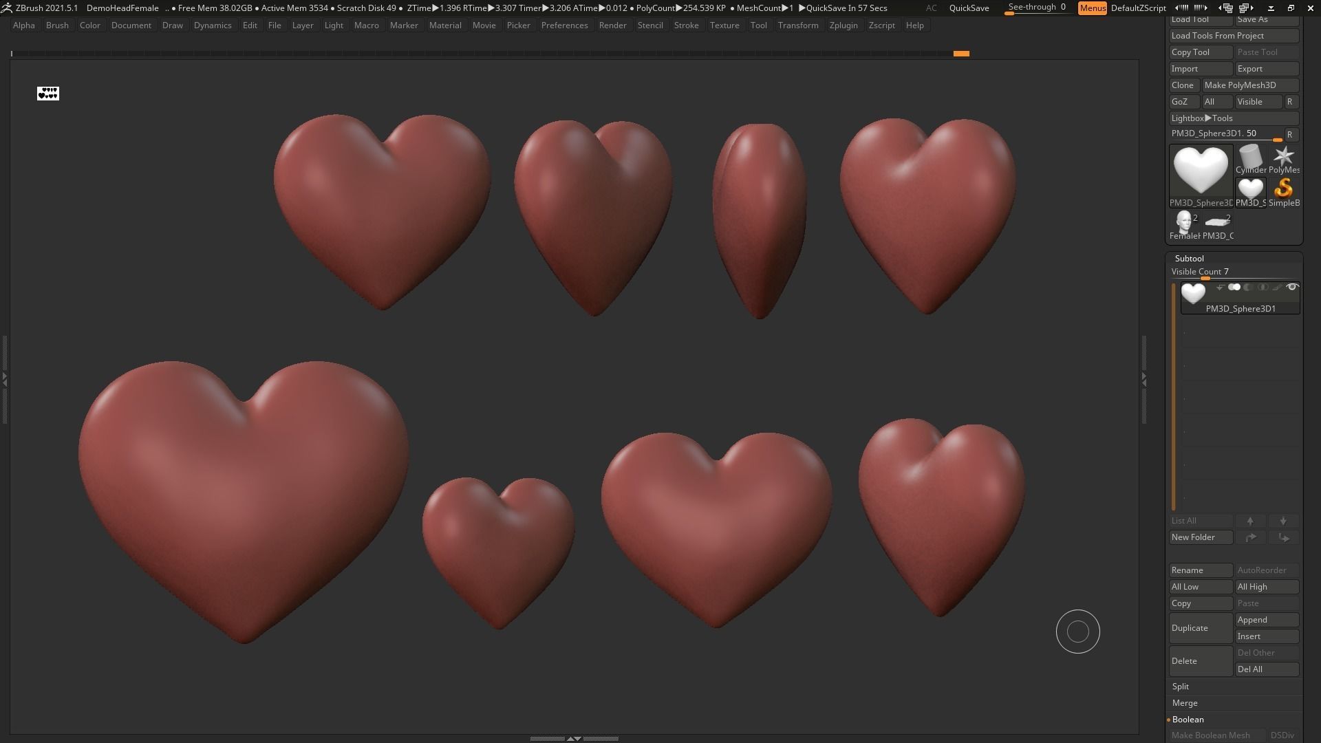 Heart Shape 3D print model 3D print model_3