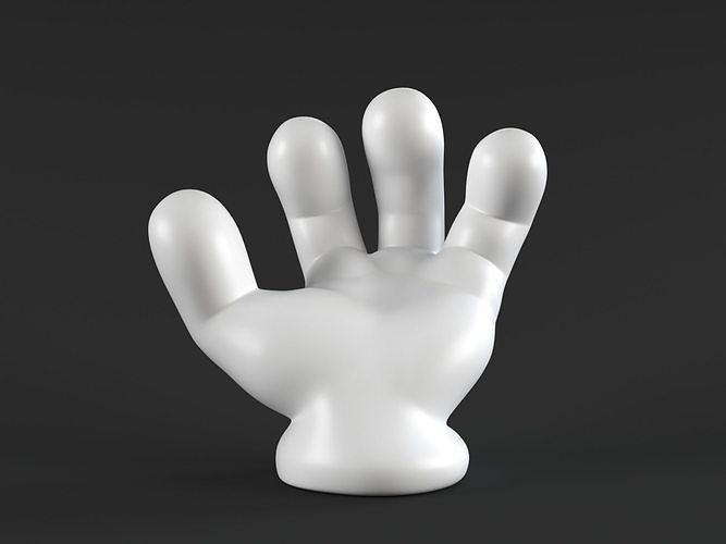 Mickey Hand Angry 3D print model