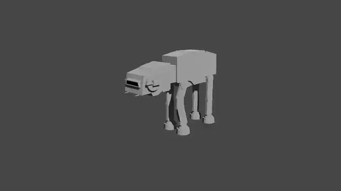 ATAT Blender Model Rigged and Animated 