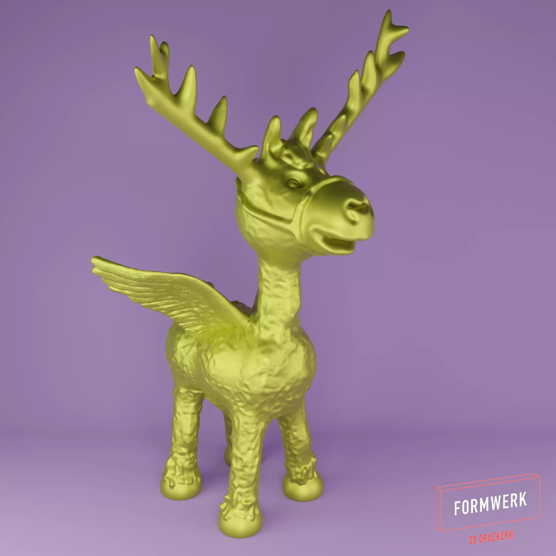 Reindeer Fantasy 3D print model_0
