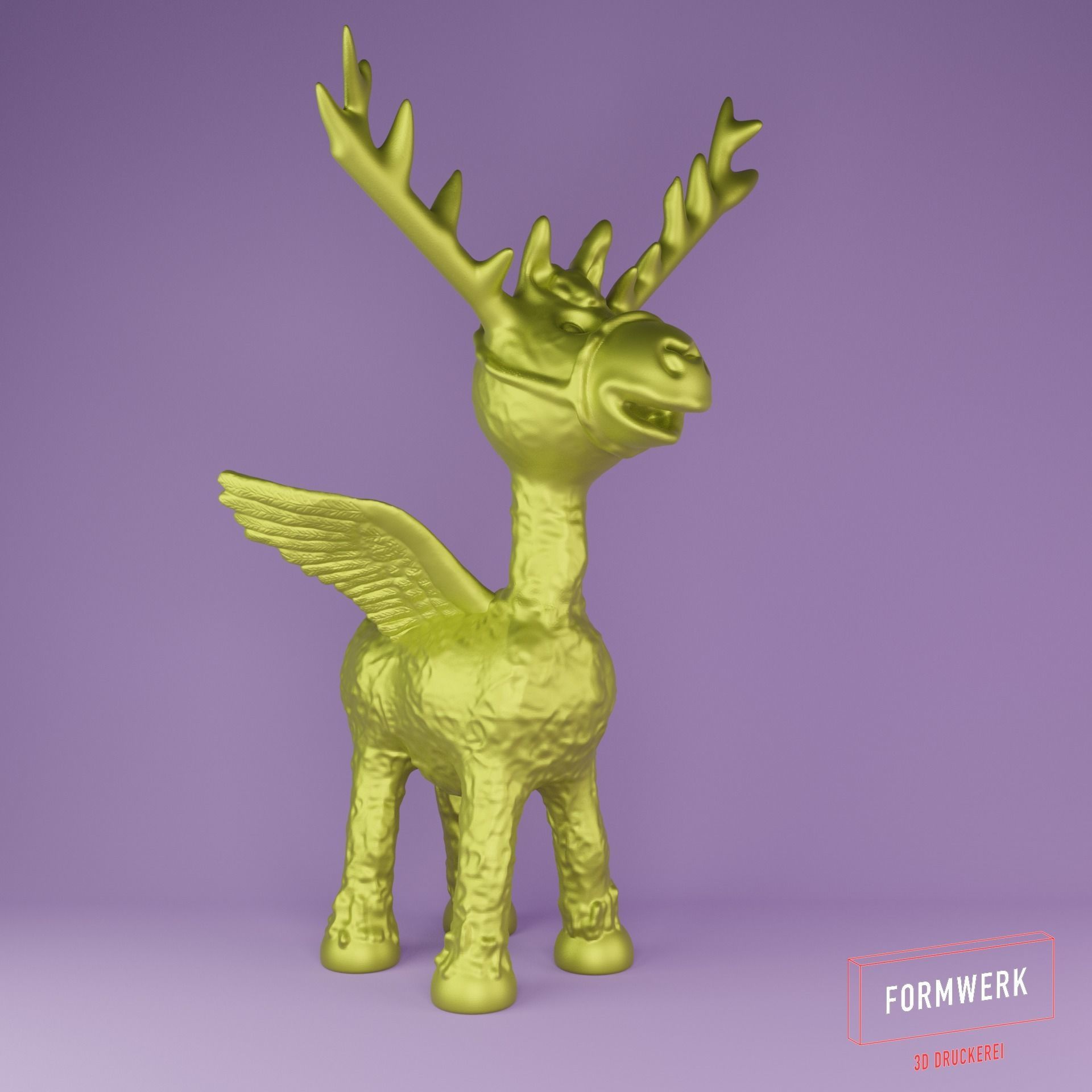 Reindeer Fantasy 3D print model_4