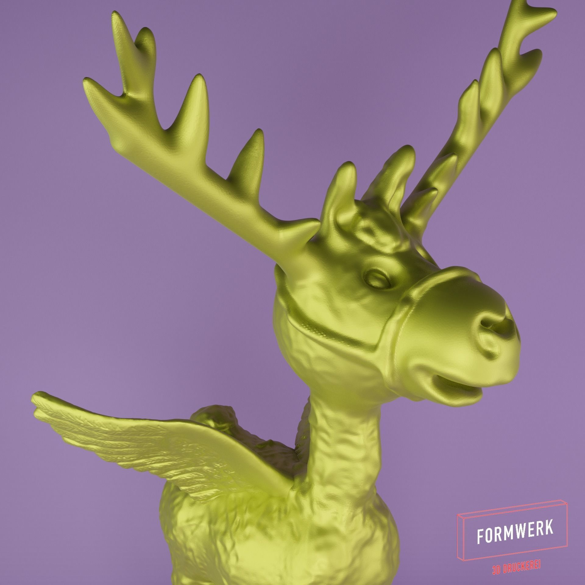 Reindeer Fantasy 3D print model_1